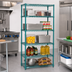 Thumbnail image #2 for EagleGard 5-Tier Add-On Wire Shelving Unit, 42W x 24D x 74H, Blue-Green Hybrid Epoxy Finish