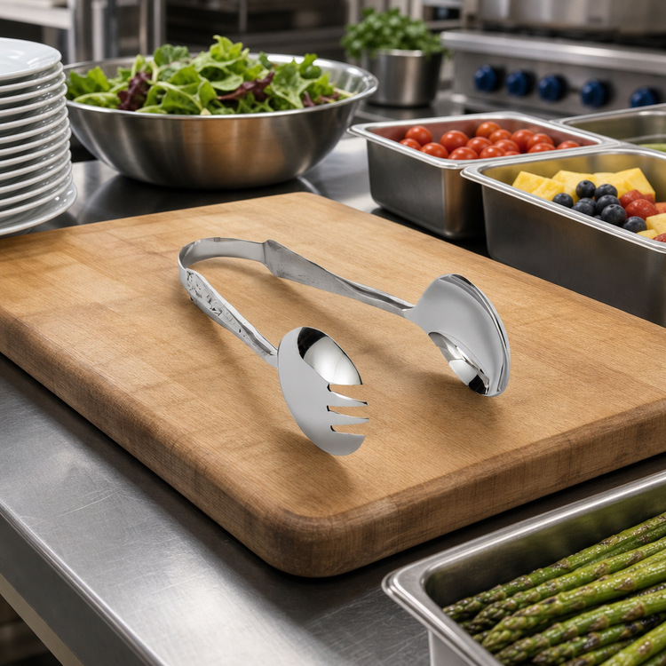 Product image #3 for American Metalcraft Amano Buffetware 6-Inch Stainless Steel Hand-Forged Serving Tongs