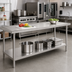 Thumbnail image #2 for Advance Tabco 120-Inch x 24-Inch 14-Gauge 304 Stainless Steel Work Table with Undershelf