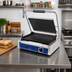 Thumbnail image #2 for Globe Countertop Sandwich Grill / Panini Press with 14 x 10-Inch Smooth Cast Iron Plates
