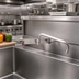 Thumbnail image #2 for BK Resources Evolution Splash-Mounted Commercial Faucet with 8-Inch Centers and 12-Inch Swing Spout