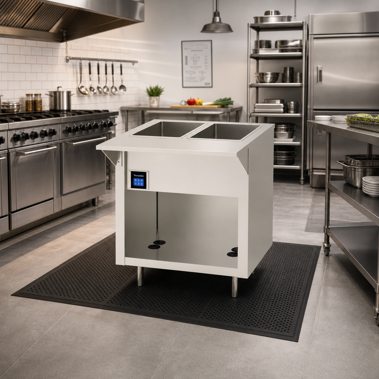 Product image #2 for Thurmaduke EW-2-CBSS 2-Well Electric Waterless Hot Food Holding Table with Touchscreen Control