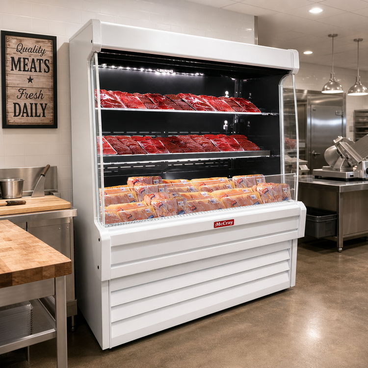 Product image #2 for Howard-McCray 35E Series Packaged Meats Remote Open Merchandiser, 39"W x 60"H, Low-Profile, White, LED Lighting