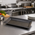 Thumbnail image #2 for American Metalcraft 21 x 13 x 2 Inch Rectangular Walnut Wood Pattern Melamine Platter