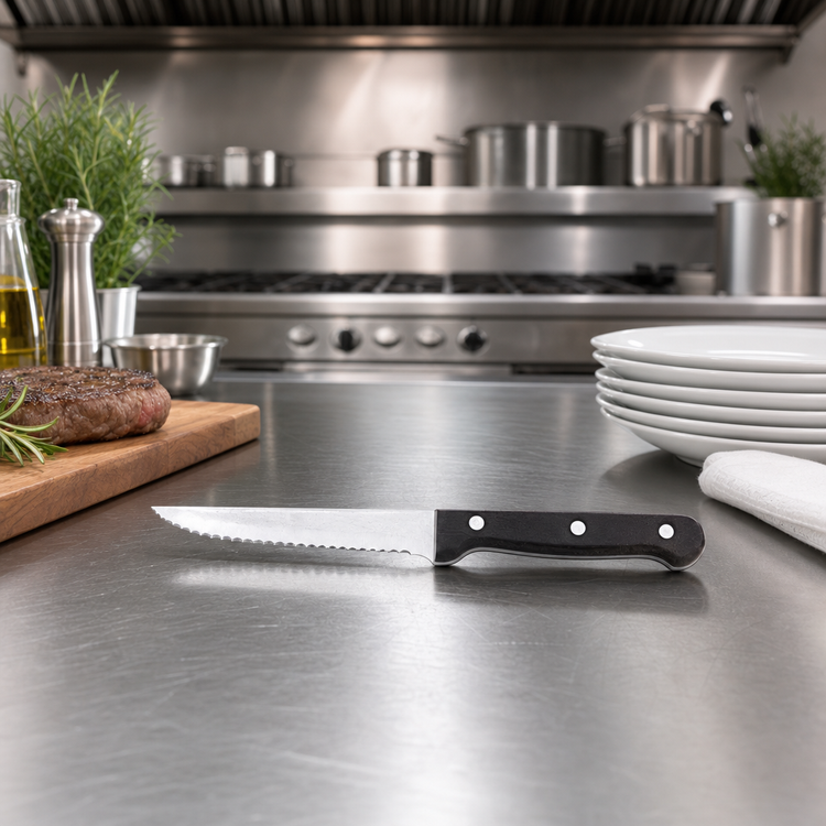 Product image #2 for Steak Knife with Stainless Steel Blade, POM Handle, and Pointed Tip