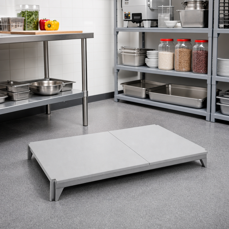 Product image #3 for Cambro Camshelving Premium 14-Inch x 72-Inch Solid Shelf Kit, Speckled Gray