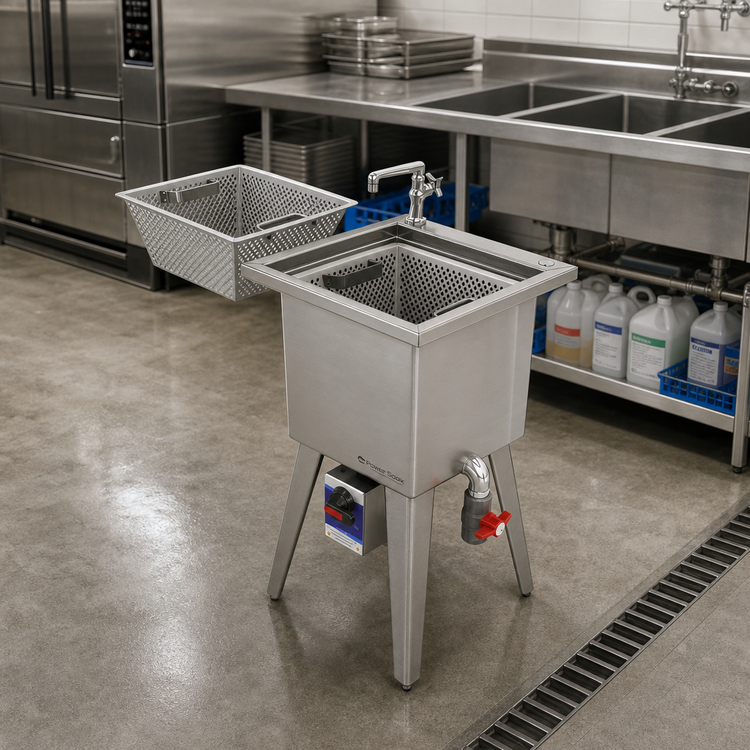 Product image #2 for Power Soak Silver Soak Stationary Silverware Pre-Wash Sink, 11 Gallon, 230V