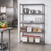 Thumbnail image #2 for Eagle Group Valu-Master 4-Tier Add-On Wire Shelving Unit, 48W x 24D x 63H, Pewter Gray Epoxy