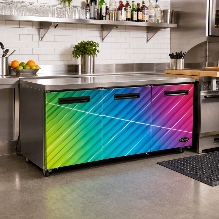 Product image #2 for Krowne Front-Only Vinyl Wrap for 52-Inch Backbar Cooler