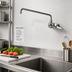 Thumbnail image #2 for Town Equipment Wall-Mount Manual Faucet with 12-Inch Swing Spout and Wrist Handle
