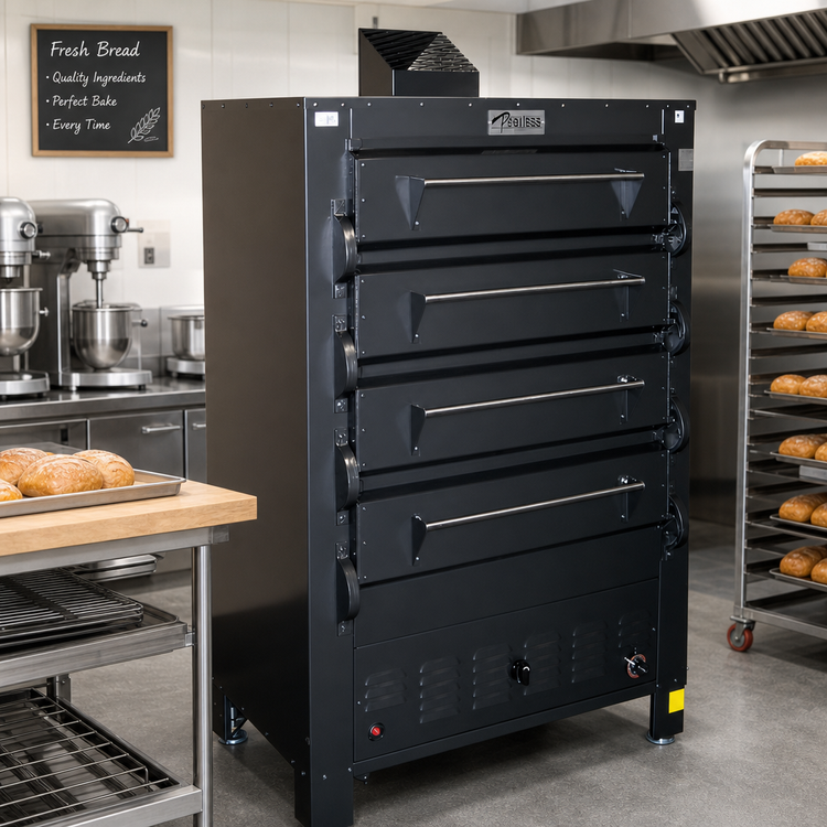 Product image #3 for Peerless 2324B 4-Section Gas Deck Bake Oven with 33 x 22-Inch Steel Deck Interiors