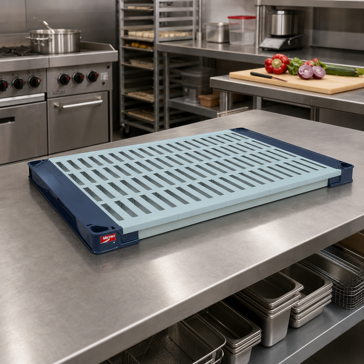 Product image #2 for MetroMax 4 48 x 24 Inch Blue Open Grid Polymer Shelf