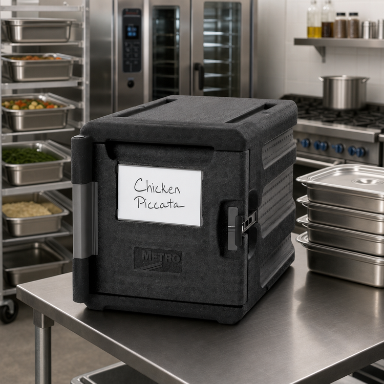 Product image #2 for Metro Mightylite ML300-BL 4-Pan Front-Load Insulated Food Pan Carrier, Black
