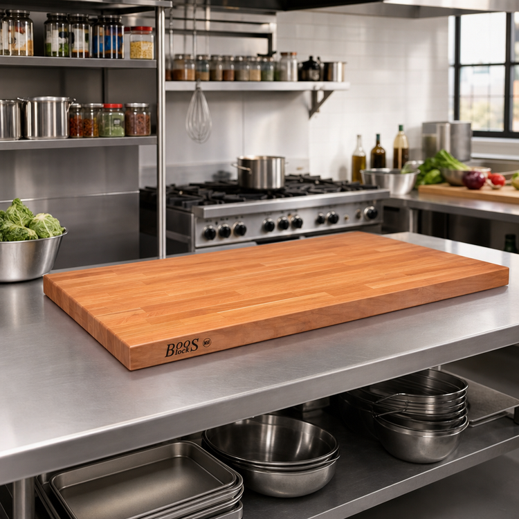 Product image #2 for John Boos Boos Block American Cherry Edge Grain Kitchen Countertop, 48" x 25" x 1-1/2" Thick, Varnique Finish