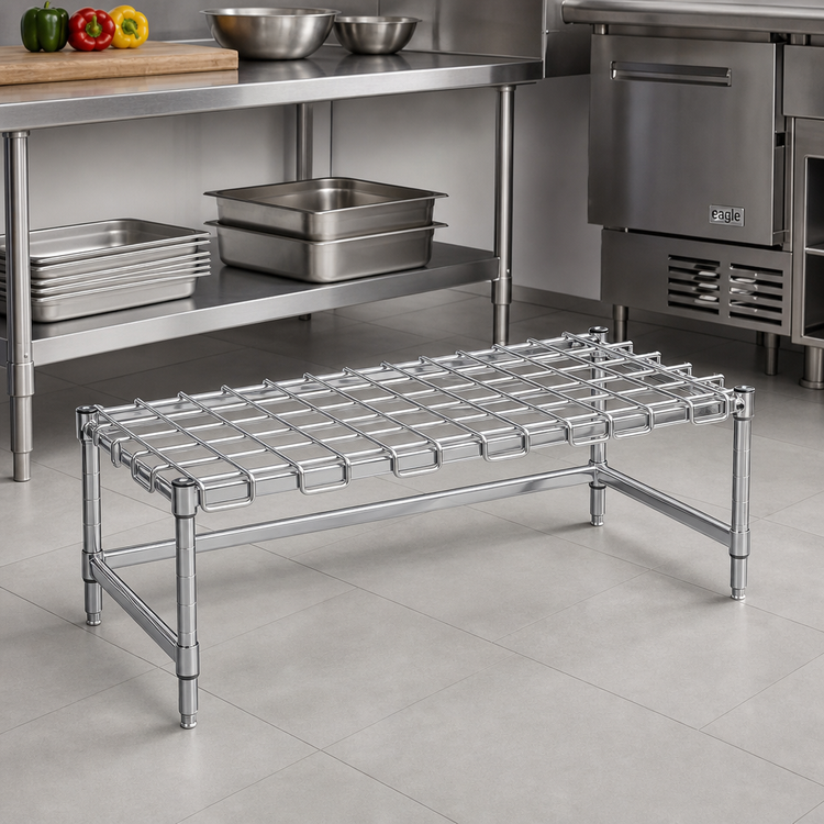 Product image #2 for Eagle Group Chrome Wire Dunnage Rack, 60 x 18 x 14 Inches, 1,000 lb Capacity