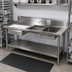 Thumbnail image #2 for John Boos 96-Inch Stainless Steel 2-Compartment Right-End Sink Prep Table with 10-Inch Backsplash, Drawer, and Sliding Cutting Board