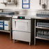 Thumbnail image #2 for Hobart LXGNR-2 Advansys High-Temp Undercounter Glasswasher/Dishwasher with 6-Inch Leg Stand