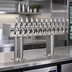 Thumbnail image #2 for 36-Inch Wide Double Pedestal Countertop Air-Cooled Draft Beer Tower, 12 Faucets, Polished Stainless Steel