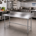 Thumbnail image #2 for Advance Tabco Stainless Steel Work Table with 5-Inch Backsplash, 120 x 36 Inches