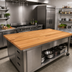Thumbnail image #2 for John Boos Appalachian Red Oak Island Countertop, 72 x 38 x 1-1/2 Inches, Blended Edge Grain