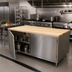 Thumbnail image #2 for BK Resources 72-Inch Dual-Access Hard Maple Top Chef Table with Stainless Steel Cabinet Base