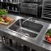 Thumbnail image #2 for Drop-In Single-Compartment 304 Stainless Steel Sink with 28