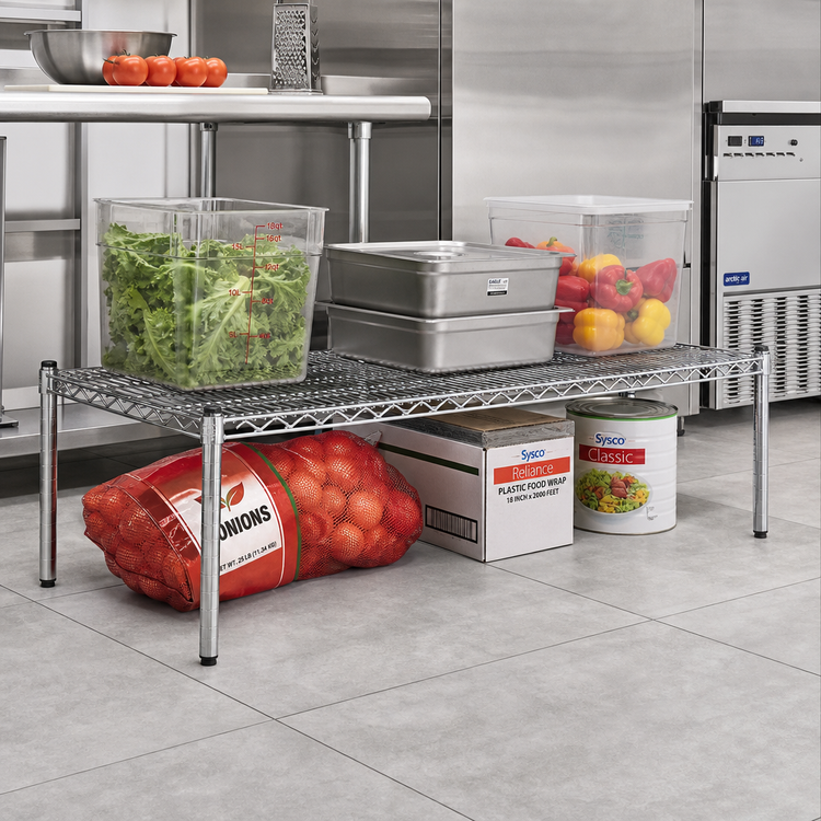 Product image #2 for Eagle Group 36 x 24-Inch Chrome Wire Dunnage Platform with Quad-Truss Design, 14-Inch Posts