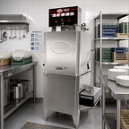 Thumbnail image #2 for CMA Dishmachines 180-C Corner Door-Type High-Temperature Dishwasher, 60 Racks/Hour, Electric Tank Heat, Stainless Steel