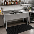 Thumbnail image #2 for Eagle Group 2200 Series B4R-22 48-Inch 3-Compartment Underbar Sink, 304 Stainless Steel, Right Drainboard