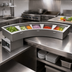 Thumbnail image #2 for Randell Drop-In Curved Refrigerated Cold Food Unit, 4-Pan, Self-Contained