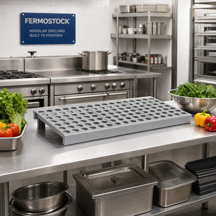 Product image #2 for Fermostock 26" x 22" Horizontal Vented Modular Shelf with Removable Polymer Inserts
