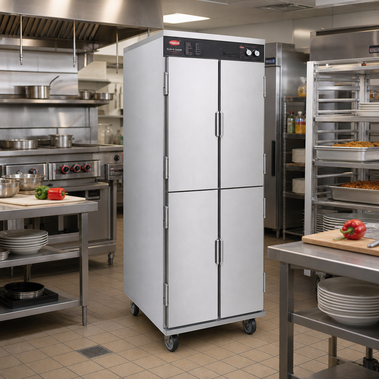 Product image #2 for Hatco Flav-R-Savor Tall Humidified Pass-Through Holding Cabinet with 4 Dutch Doors and 17-Pair Slides