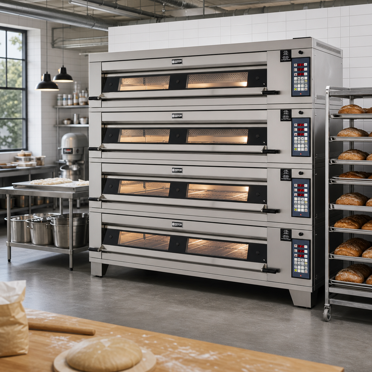 Product image #2 for Artisan 4-Deck Electric Stone Hearth Deck Oven with Programmable Controls and Steam Injection