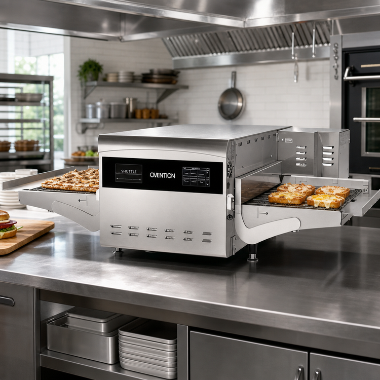 Product image #3 for Ovention Shuttle S2600 Ventless Countertop Rapid Cook Impingement Oven with Dual Shuttle Zones