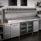 Thumbnail image #2 for Perlick Corporation 4076BK29 Modular Wall-Mount Draft Beer Dispensing Tower, 29 Faucets, Glycol-Cooled, Stainless Steel