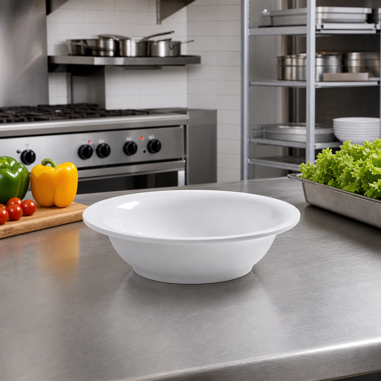 Product image #3 for American Metalcraft Jane 16 oz White Narrow Rim Round Melamine Bowl