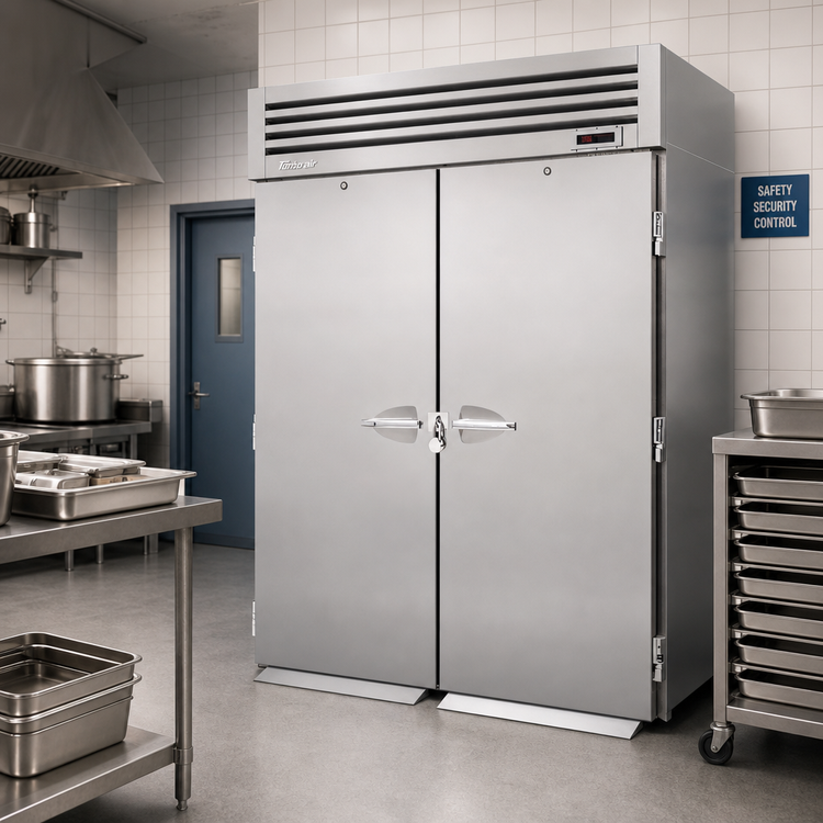 Product image #2 for Turbo Air PRO Series Roll-In Heated Cabinet for Correctional Facility, Two-Section, 75.6 Cu. Ft., Solid Door