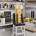Thumbnail image #3 for Cal-Mil Cinderwood 3-Gallon Square Beverage Dispenser with Ice Chamber and Drip Tray