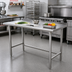Thumbnail image #2 for Advance Tabco Special Value 60-Inch x 36-Inch 16-Gauge 304 Stainless Steel Open Base Work Table with 1-1/2-Inch Rear Up-Turn