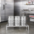 Thumbnail image #2 for Channel Manufacturing KDR148 Aluminum Keg Dunnage Rack, 3-Keg Capacity, 48 x 18 x 12 Inches