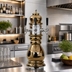 Thumbnail image #2 for Glastender Black Forest 3-Faucet Air-Cooled Countertop Draft Dispensing Tower, Polished Brass