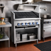Thumbnail image #2 for Imperial Steakhouse 48-Inch Floor Model Gas Charbroiler with Cast-Iron Radiants and Open Cabinet Base