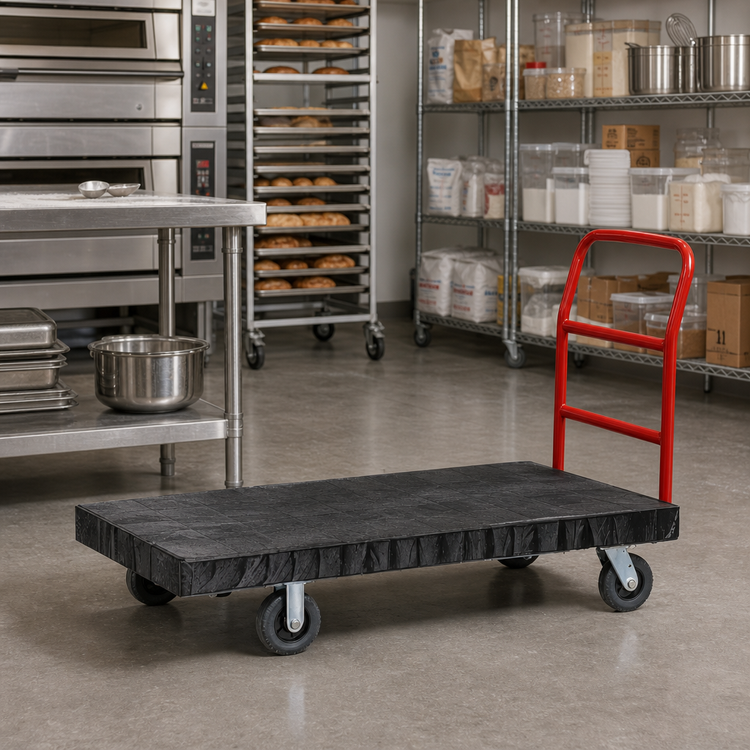 Product image #2 for Rubbermaid Commercial Products Heavy-Duty 48" x 24" Platform Truck with Pneumatic Casters, 1200 lb Capacity