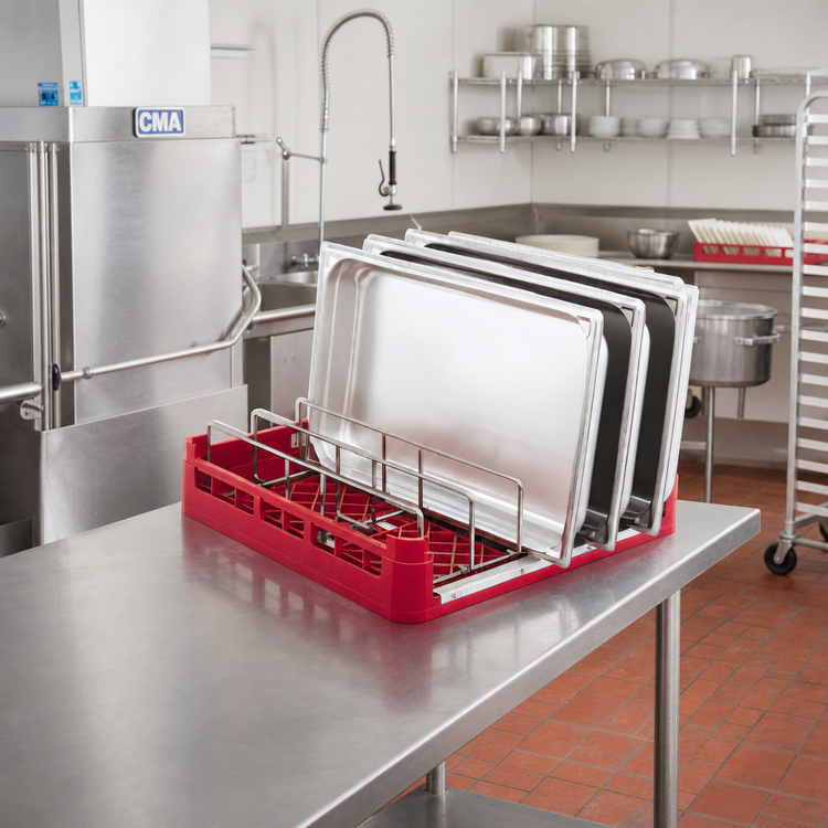 Product image #2 for Signature Full-Size Open-End Dishwasher Rack for Insulated Trays and 2-1/2-Inch Steam Table Pans