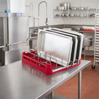 Thumbnail image #2 for Vollrath Signature 5266910 Full-Size Open-End Dishwasher Rack for Insulated Trays and 2-1/2-Inch Steam Table Pans, Light Green
