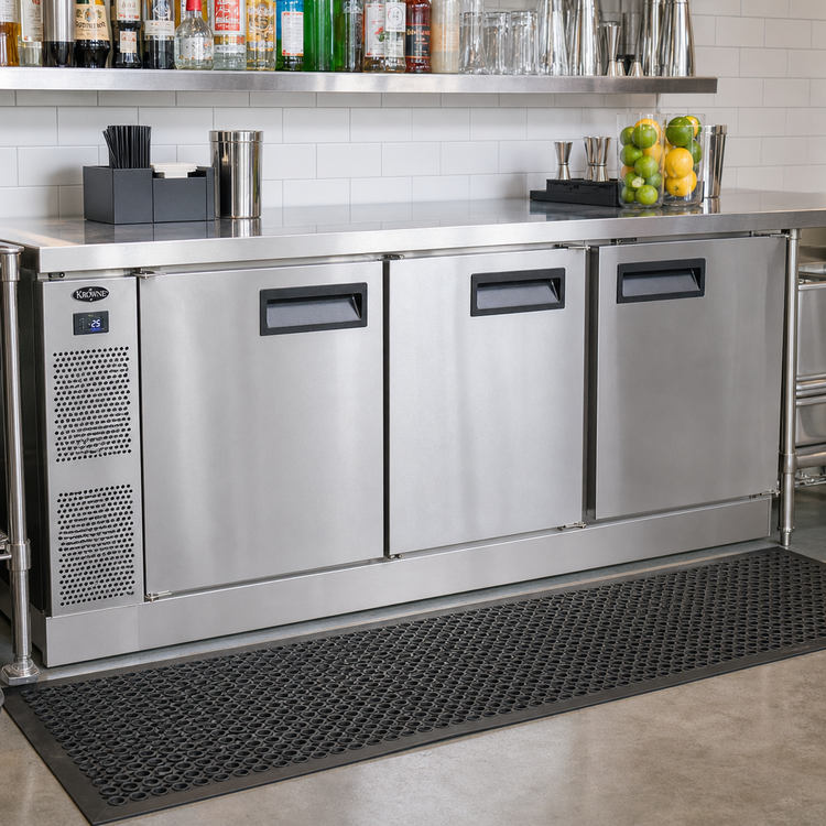 Product image #2 for Krowne 48-Inch Stainless Steel Front Kick Plate for Back Bar Coolers