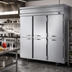 Thumbnail image #2 for Beverage-Air Horizon Series Three-Section Half-Solid Door Reach-In Refrigerator, 71.52 Cu. Ft., Top-Mounted Self-Contained