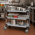 Thumbnail image #2 for Quantum Galvanized Solid Shelf Utility Cart, 48 x 24 x 37-1/2 Inches, 3 Shelves
