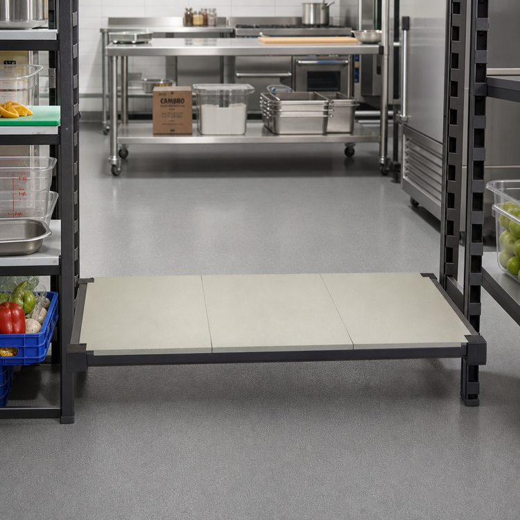 Product image #2 for Cambro Camshelving Elevation 24" x 36" Solid Wall Shelf Kit, Brushed Graphite
