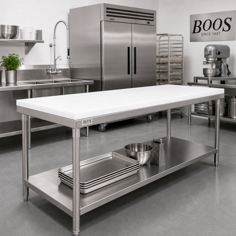 Product image #2 for John Boos 120-Inch x 30-Inch Reversible Poly Replacement Work Table Top, 3/4-Inch Thick